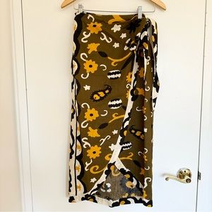 NWOT Zara Knotted Linen Pareo Skirt